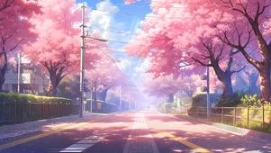 唯美樱花小路