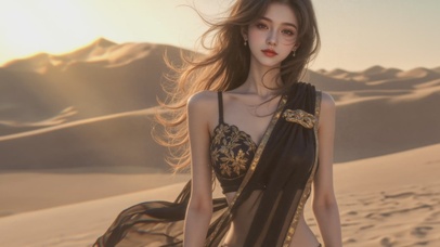 沙漠成熟性感美女