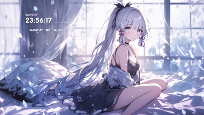 雪墨壁纸丨神里绫华丨午后小憩丨