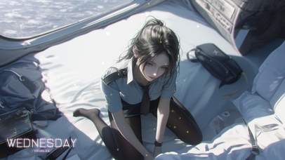 她的身影如同月光洒在湖面