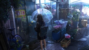 撑伞少女