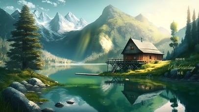 治愈唯美森林风景