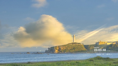 4k 治愈唯美夕阳海峡小镇