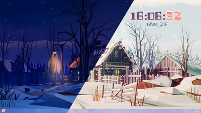 雪屋（随真实时间变化）