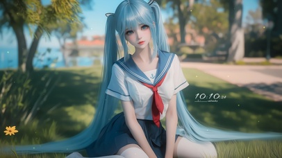 甜美双马尾女孩