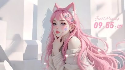 超清4K 粉发女孩