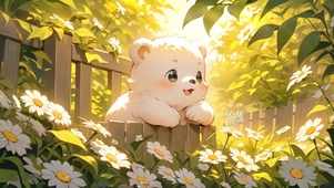 可爱雏菊小熊