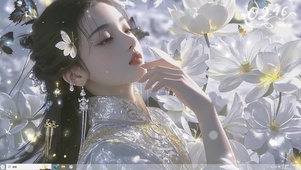 中式古风画中仙子女神