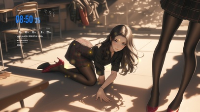 她的美丽像无声的歌，静静回荡