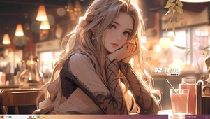 超美治愈金发女孩
