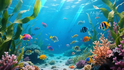 海底世界彩色小鱼