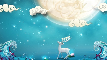 中国风银鹿飞雪