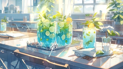 治愈夏天的味道清凉冰饮柠檬汁