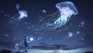 4K 星空水母