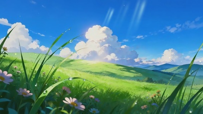 清新草地