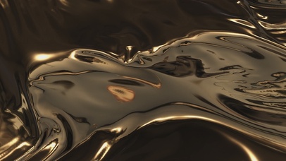 科幻金色液体流动(无限循环)