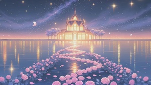 玫瑰海与星空