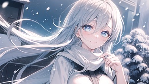 雪中唯美4K女神