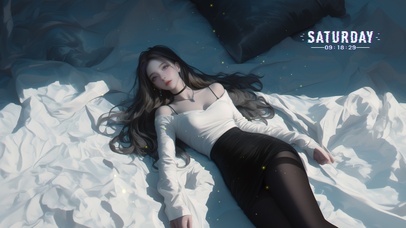 她如一朵盛开的莲花，洁白无瑕