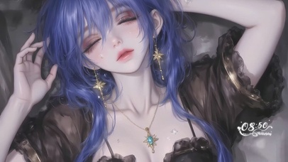 温柔的蓝色女孩