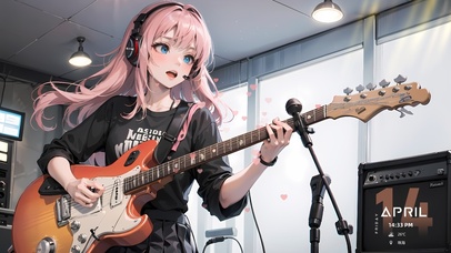 4k元气吉他少女