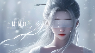 白发蒙眼美女.半生缘