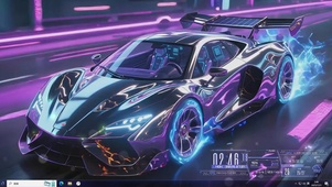 未来流线型超炫酷无人跑车
