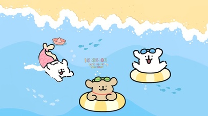 清凉夏日冲浪小狗