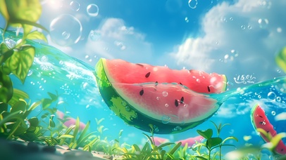 清凉夏日西瓜