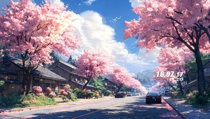 唯美樱花街道