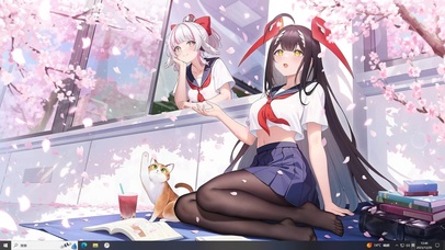 樱花下的JK黑丝美女