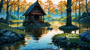 4K森林小木屋