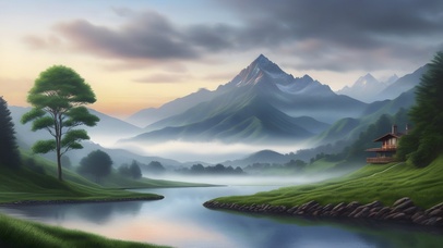 大自然风景山水河流湖泊02