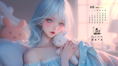 可爱女孩与她的小熊