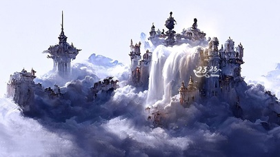 4k 唯美仙境云海空岛