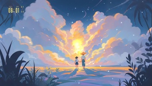 4K 梦幻的云朵
