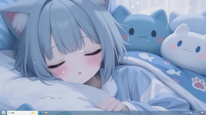 萌系可爱瞌睡女孩