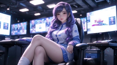 4k电竞长腿女孩