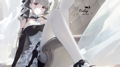 白丝长腿美少女