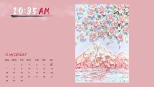 超美丽的樱花油画
