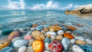 清澈海洋石头