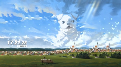 治愈清新可爱小狗云朵