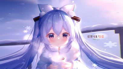 4k可爱咖啡女孩