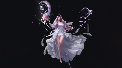 唯美白色花嫁美女