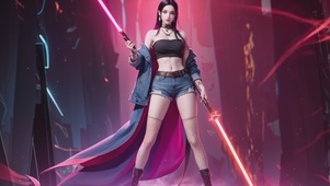 光剑美女
