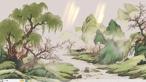 新中式插画AI壁纸-桌面主题