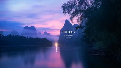 清晨薄雾桂林山水