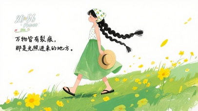 草地小女孩