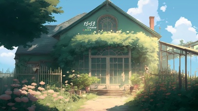 唯美 治愈 花房