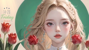 4k郁金香女神